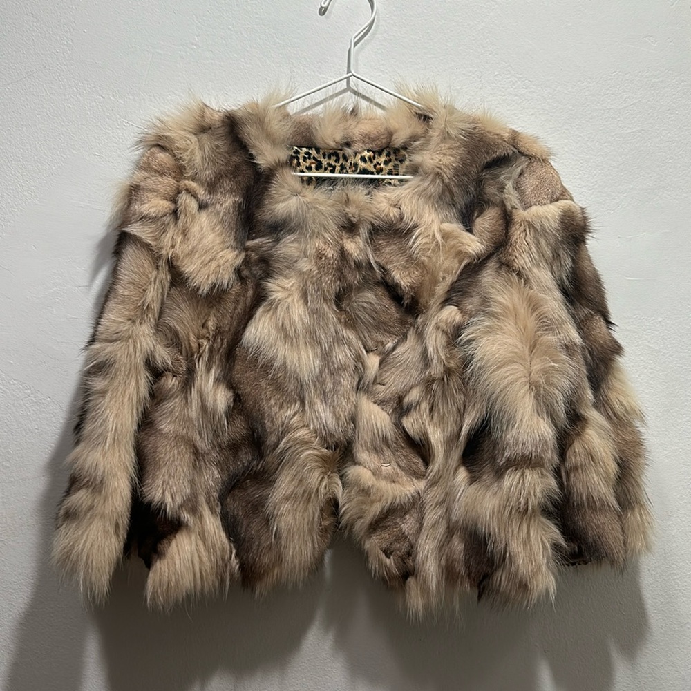 Dana Stein fur jacket- mint condition. Size L